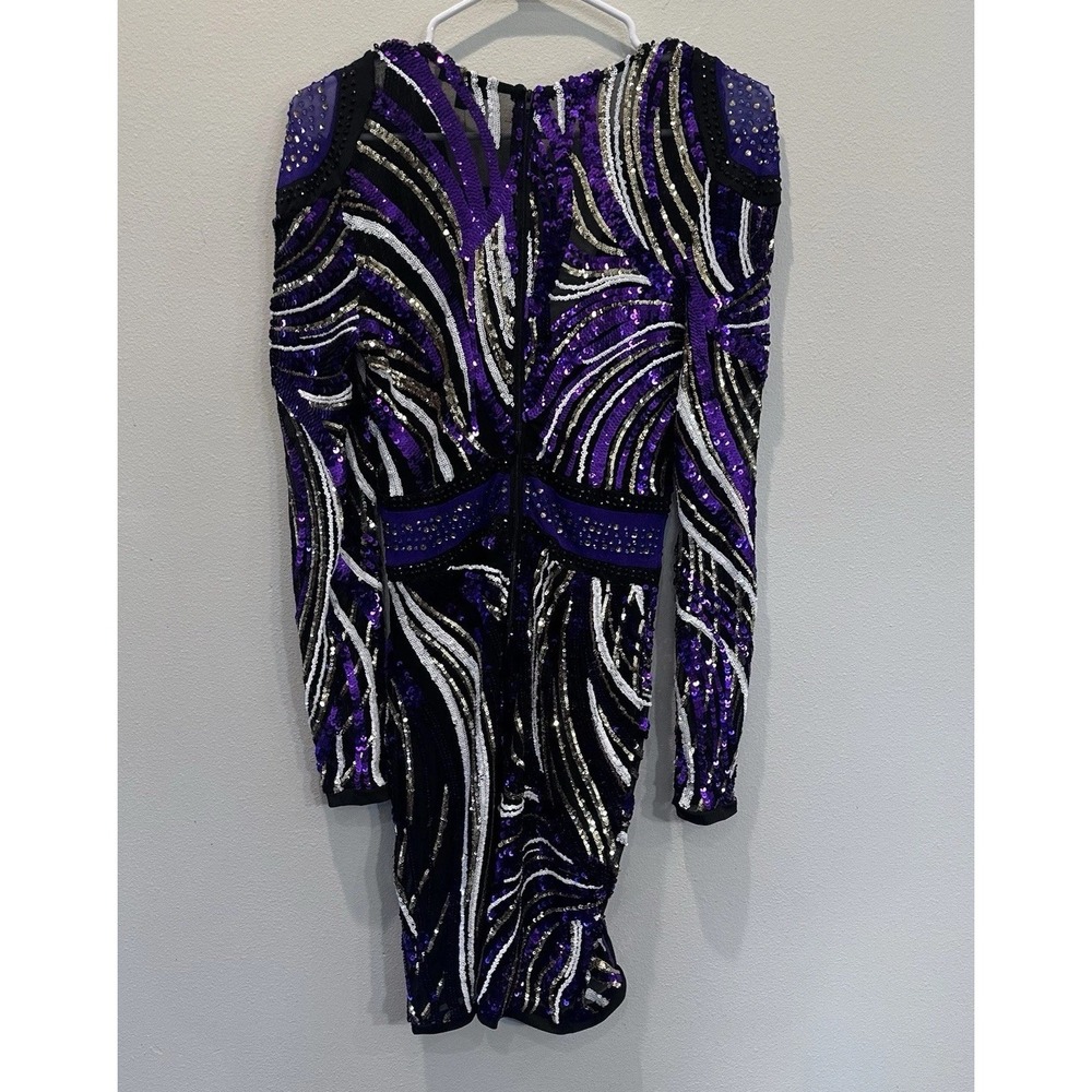 NWT Fashion Nova Women's Medium Multi Color Sequin Dress PROM Party News Year - Picture 3 of 12